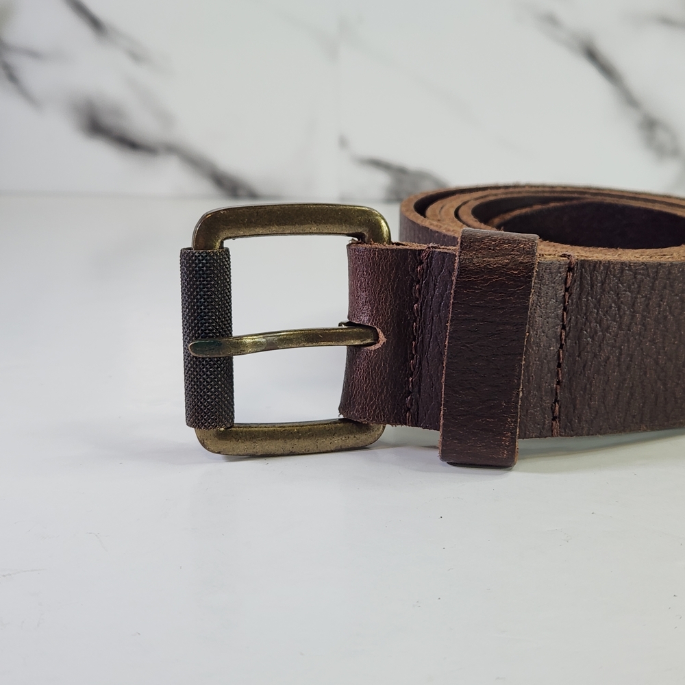 Classic Brown Leather Men's Belt